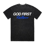 Load image into Gallery viewer, Heavenly Blue Stone Washed God First Tee
